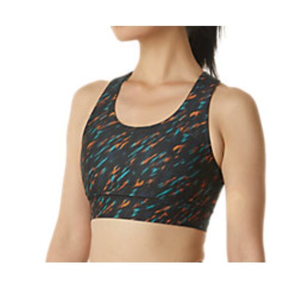 ASICS PR LYTE Sports Bra Medium Impact | Womens M | Night Shade/Sage Print NWT - Picture 2 of 10
